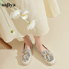 Safiya/索菲娅2024春新款流苏复古百搭厚底懒人休闲渔夫鞋 SF41112057 商品缩略图3