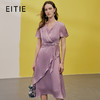 EITIE爱特爱夏季新款气质收胸褶皱收腰V领修身显瘦连衣裙女礼服7477105 商品缩略图1