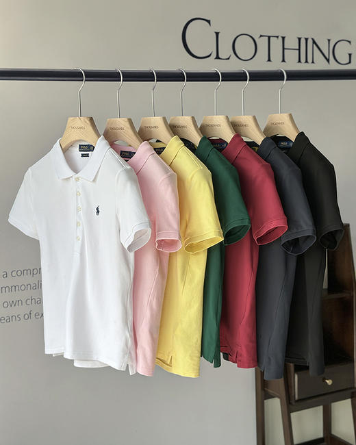 单品包邮现货 THS-特 polo RL马球家女款 老钱纽约PRL原厂马标刺绣 SLIM修身丝光珠地5扣马球恤-7色 BH2519 商品图7