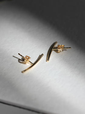AWU｜短LI-ES  14k金 Line Short Earrings 2cm [ 线 耳环 ]