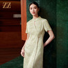 佐尔美新中式旗袍款100%桑蚕丝连衣裙女M42LS33 商品缩略图0
