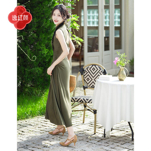 逸红颜2025年夏季新款#「泠晚]针织新中式连衣裙 商品图2