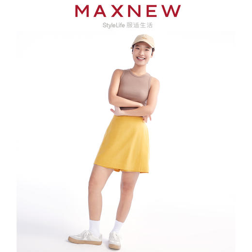 【短裤】“国麻系列”柔软亲肤透气透湿麻感宽松不对称裙裤 1N2224204 商品图3