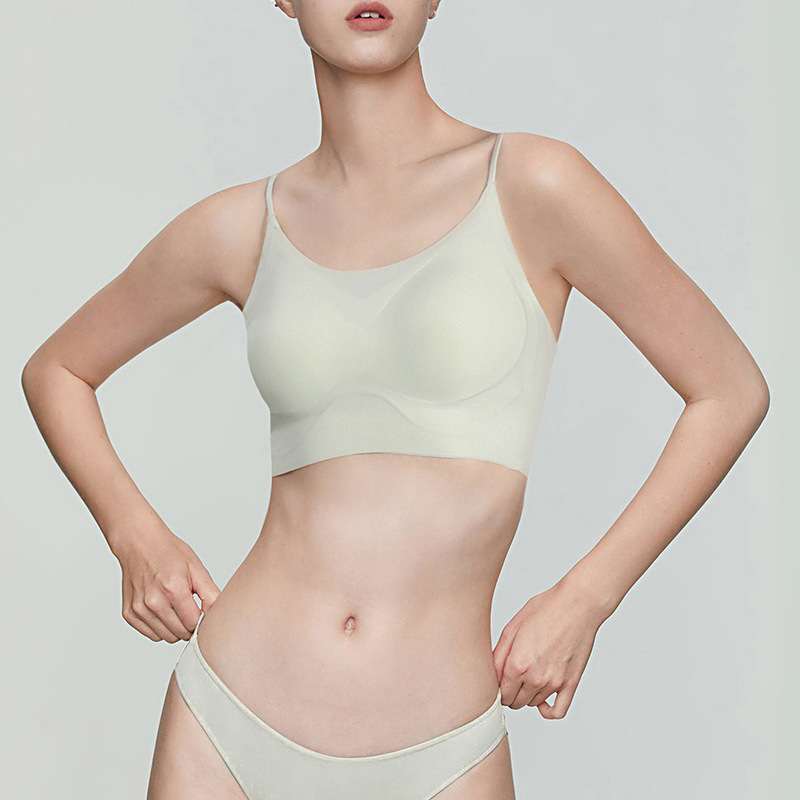 【凉感无痕透气】官网299！3D透气薄款凉感文胸美背 一体式舒适无钢圈无尺码通穿背心式内衣胸罩