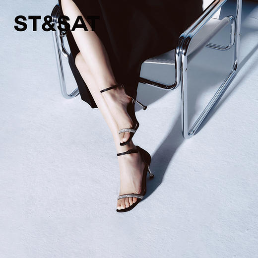 星期六气质方头一字带细高跟SSC2115277 商品图3