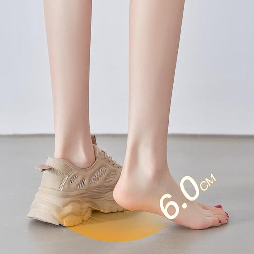 ZHR则则厚底老爹鞋女夏季新款网面透气运动休闲鞋爆款增高小白鞋 商品图2