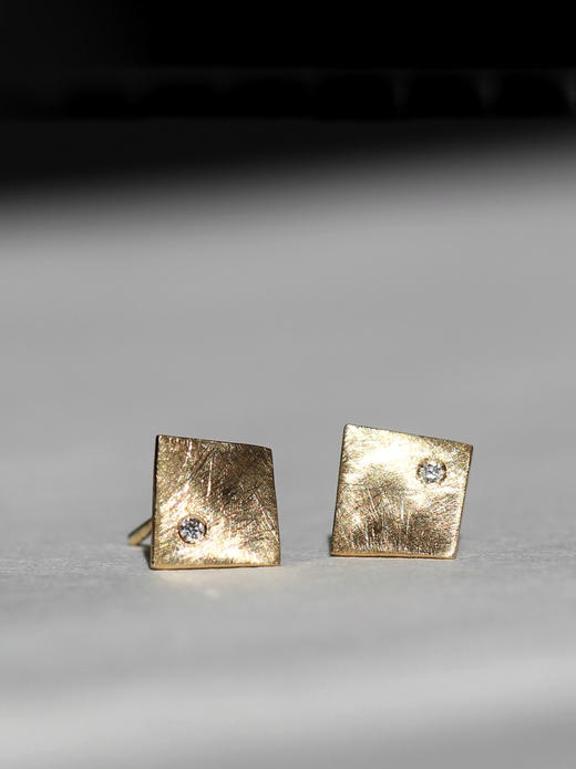 AWU｜单片SQ-ES  14k金 Square Short Earrings [ 方 耳环  ] 商品图1