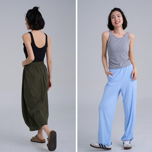 L RECNAVA [裸感] U领无袖带胸垫美背健身瑜伽背心 商品图2