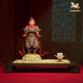 铜师傅 铜摆件《昙花一现为韦陀》桌面客厅办公室家居装饰品摆