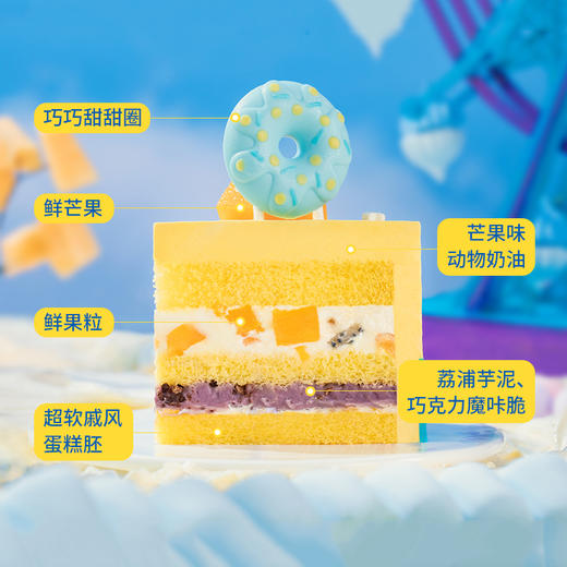 【幸福「哆哆」】哆啦A梦正版授权儿童生日蛋糕，欢迎来到哆啦A梦的幸福乐园探索甜蜜宝藏，品味芋泥、果粒的多重口感，让幸福在口中绽放 商品图3