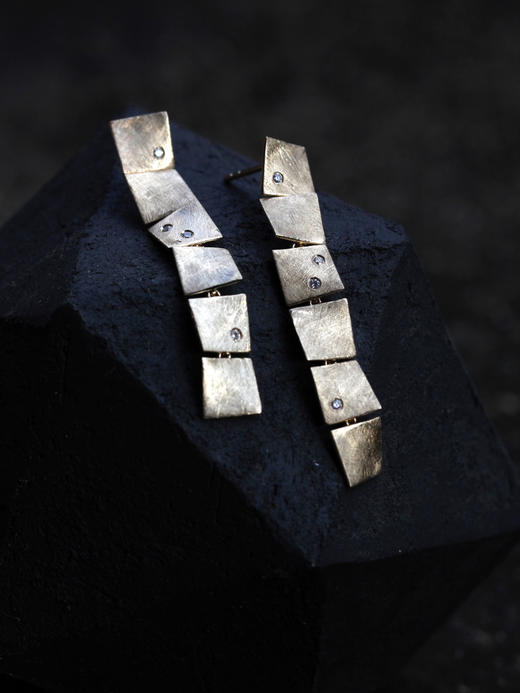 AWU｜6片SQ-EL  14k金 Square Long Earrings [ 方 耳环 ] 商品图0