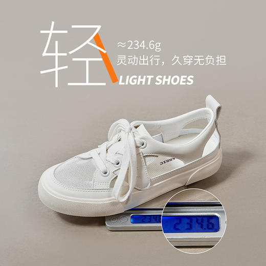 ZHR包头运动小白鞋2024夏季新款外穿百搭轻便薄款透气镂空凉鞋女 商品图2