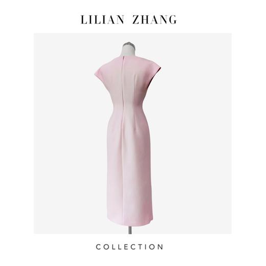 2401046C系列-“定制”—“都市力量”——“极简静奢”——挚爱樱花粉连衣裙 商品图1