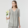 Famecoco范可儿气质宽松吊带衬衫两件套新款V领微透上衣女夏FAB3BH023 商品缩略图3