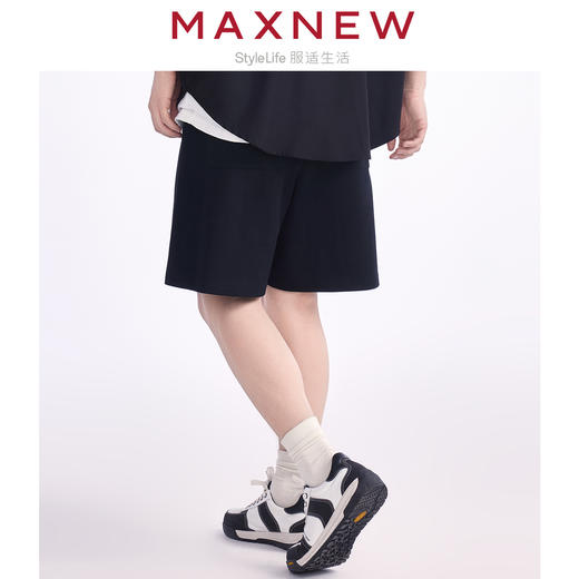 【短裤】男装柔软亲肤舒适微阔五分裤 1N2114102 商品图2