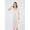 【严选】诗凡黎白色方领法式连衣裙2024夏新款流行漂亮约会气质中长裙子女SF5291101 商品缩略图2