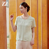 佐尔美 气质简约新中式桑蚕丝短袖衬衣女M42CS37 商品缩略图2