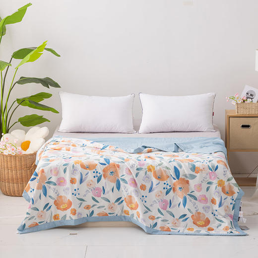 多喜爱 全棉空调被夏薄被 微风记忆/洛维德/清筱/春野花信/微醺时光 商品图5