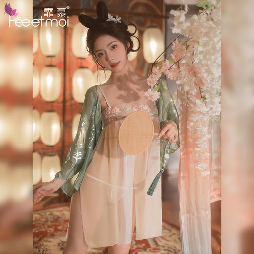 【情趣内衣】霏慕玉环古典唐风飘逸纱裙装7874 商品图4