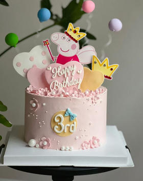 小猪佩奇女孩周岁生日蛋糕