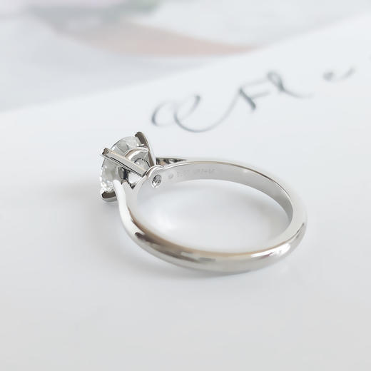 【95新正品】Cartier卡地亚1895铂金经典四爪镶钻戒指N4163651 1.55CT-G-VVS 戒圈51号 120621LV04+ 商品图2