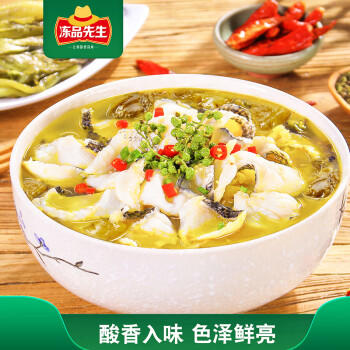 冻品先生 安井  酸菜鱼 酸辣味 419g 1袋 老坛酸菜黑鱼片 含酸菜调料包 商品图1