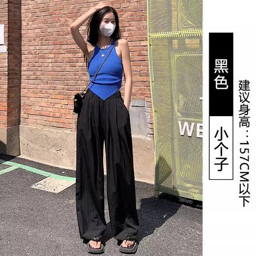 冰丝阔腿裤女夏季2024新款高腰垂感宽松休闲慵懒风山本裤_HLY 商品图11