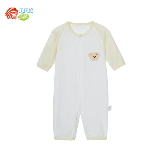 贝贝怡童装婴幼儿空调连体衣夏季长袖2024新款男女宝宝纯棉哈衣夏ZB1DL021 商品图5