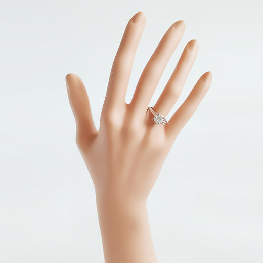 【95新正品】Cartier卡地亚1895铂金经典四爪镶钻戒指N4163651 1.55CT-G-VVS 戒圈51号 120621LV04+ 商品图5