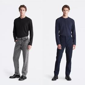 【精品店款】Calvin Klein/CK男士Henley圆领长袖衫！美国代购，无中文标签，介意慎拍! H