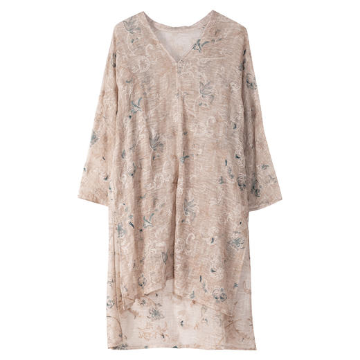 牧衣游原创 匹绣萱草花棉麻长衬衫炒色禅意文艺轻薄宽松上衣 木槿 商品图4