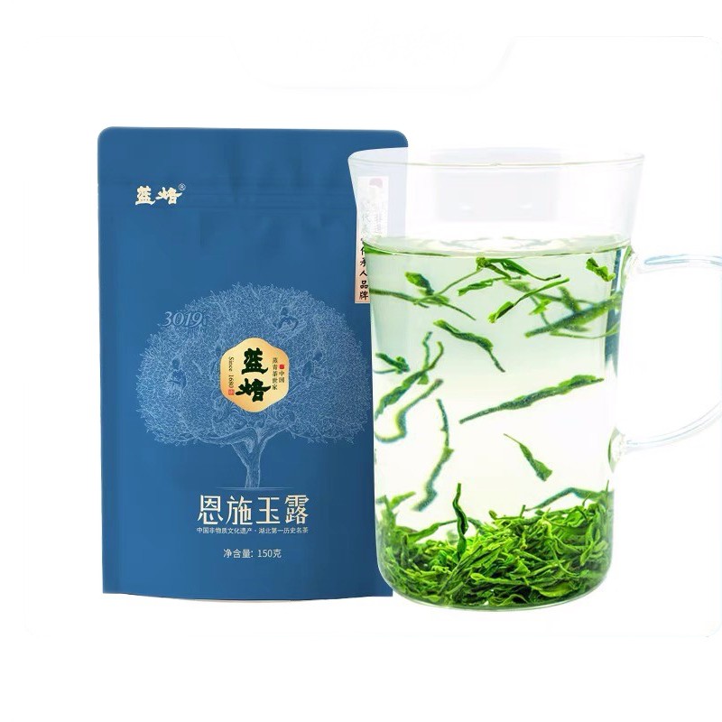 蓝焙2025年新春茶恩施玉露蒸青绿茶湖北特产富硒雨前一芽2叶口粮茶叶 恩施玉露醇香10号150克*1袋