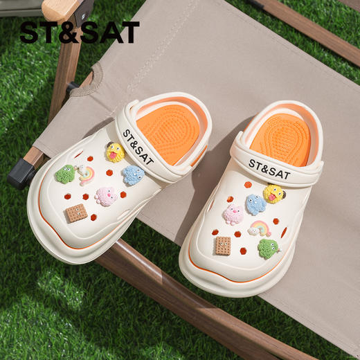 星期六时尚外穿增高厚底沙滩洞洞鞋SSC21101RC 商品图1