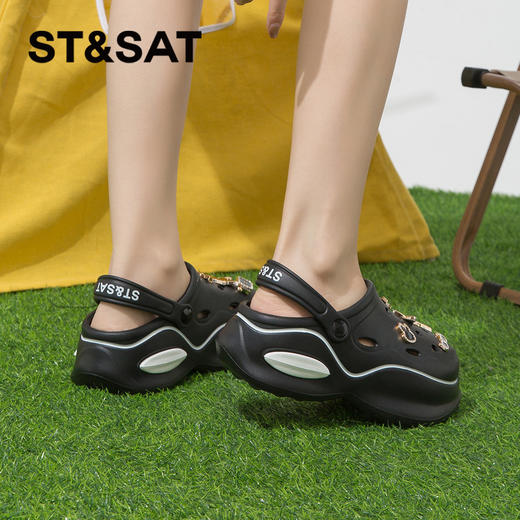 星期六时尚外穿增高厚底沙滩洞洞鞋SSC21101RC 商品图10