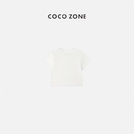 COCO ZONE 新款纯色短款绣花短袖T恤 23C18681 商品图1
