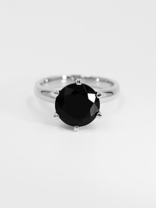 AWU｜BS-R-S  银  Black Spinel Ring 10mm [ 曜 黑尖晶 戒指 ] 商品图2