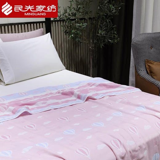 民光全棉【六层纱布毯】成人办公室盖毯（150*200CM）-J36201XXG 商品图3