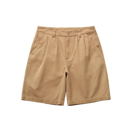 吃茶去chichaqu2024复古卡其短裤全棉宽松休闲经典男女百搭 商品图0