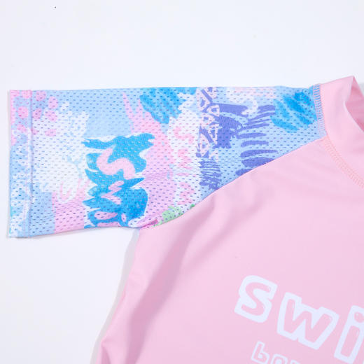 贝贝怡儿童泳衣女童分体裤裙2024年夏季新款速干女宝宝泳装三件套ZB5DP001 商品图3