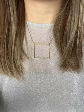 AWU｜方形FR-NS  14k金 Frame Necklace [ 框 项链  ]