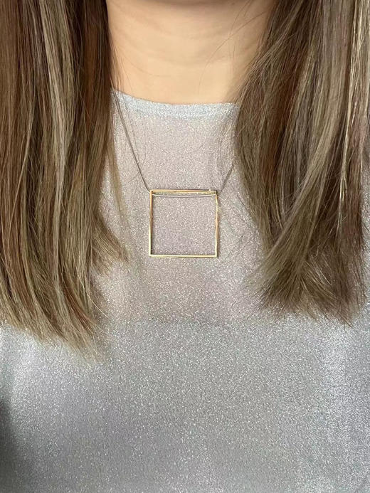 AWU｜方形FR-NS  14k金 Frame Necklace [ 框 项链  ] 商品图0
