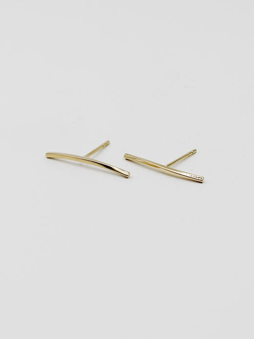 AWU｜短LI-ES  14k金 Line Short Earrings 2cm [ 线 耳环 ] 商品图2