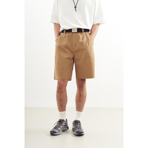 吃茶去chichaqu2024复古卡其短裤全棉宽松休闲经典男女百搭 商品图2