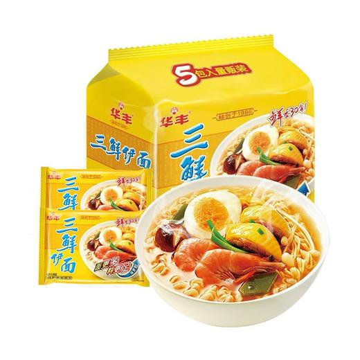 华丰原味78g*5三鲜伊面方便面 商品图0