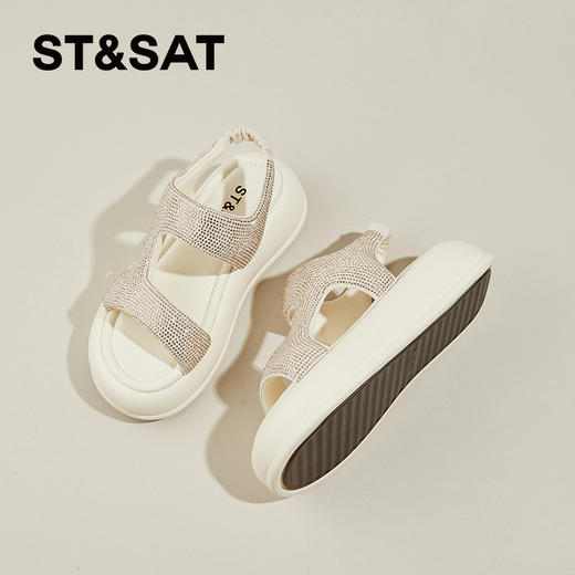 星期六精致闪钻弹软厚底凉鞋SSC2115999 商品图4