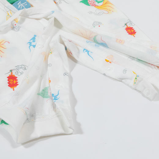 婴儿连体衣夏季薄款哈衣爬服男女宝宝系带空调服睡衣ZB1DL023 商品图6