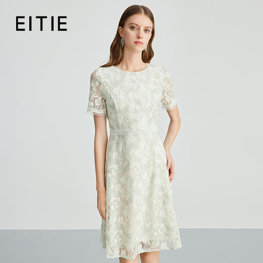 EITIE爱特爱夏季新款时尚清新印花收腰显瘦印花连衣裙B2407372 商品图0