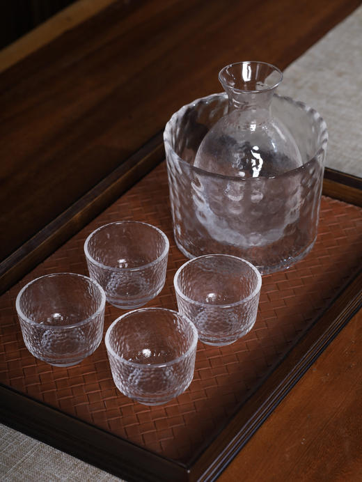 冰一壶酒 宴三两客【锤目纹玻璃温酒器套装】每一件都是独一无二‼ 商品图8