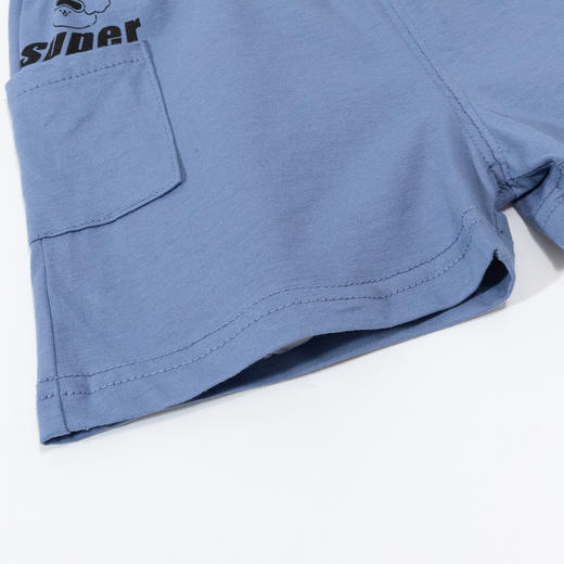 贝贝怡童装男童休闲套装夏季2024新款宽松透气t恤短裤两件套夏装ZB2DT083 商品图10