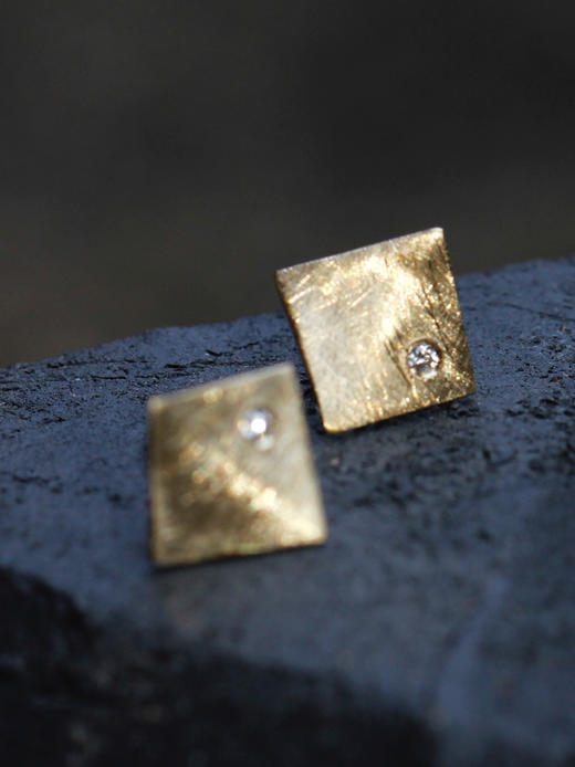 AWU｜单片SQ-ES  14k金 Square Short Earrings [ 方 耳环  ] 商品图0